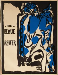 Copertina della rivista "Der Blaue Reiter", Berlino (litografia a colori)