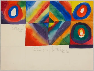 Studi di colore con indicazioni sulla tecnica pittorica