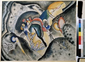 "La linea nera", dipinto di Wassily Kandinsky (o Wassily Kandinski o Kandinskij)