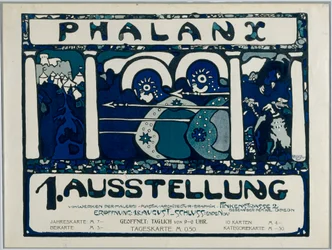 Poster per la prima mostra della Phalanx