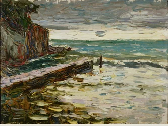 Mare in tempesta. Olio su cartone/ (pittura su tela)