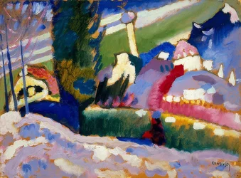 Paesaggio invernale con chiesa