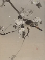 Uccelli su un ramo fiorito, ca. 1887