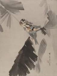 Tre uccelli su un ramo, ca. 1887