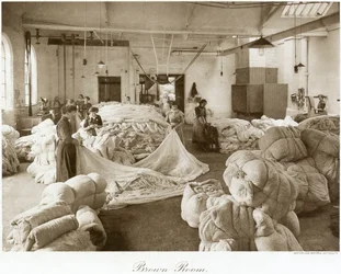 Sala Marrone, Fabbrica di pizzi Thomas Adams, Stoney Street, Nottingham, Nottinghamshire, 1914