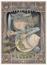Female Warrior, 2005 (tecnica mista su tavola)