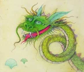 Il drago dalle orecchie blu, 2000 (tecnica mista)