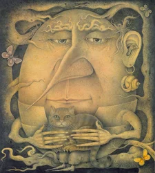 Aspettando Alice (matita e pastello colorato su carta)