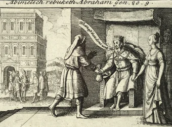 Abimelech rimprovera Abramo. Stato 2