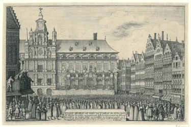 Annuncio della Pace di Münster ad Anversa, 1648