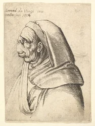 Busto di un uomo con un piccolo naso all