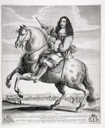 Ritratto equestre di Carlo II con un paesaggio