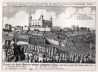 Esecuzione di Strafford, 12 maggio 1641 (incisione) (foto b/n)