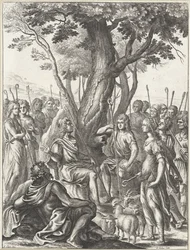 Il pastore Meliboeus giudica il gioco dei pastori Corydon e Thyrsis