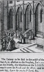 Litania in una chiesa, c.1655 (acquaforte)