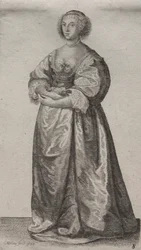 Gli abiti delle donne inglesi, dalla nobiltà alle contadine di questi tempi: La donna con i fiori