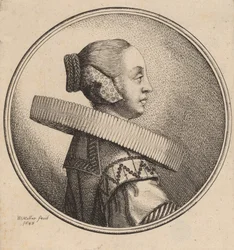 Donna con un colletto in profilo, 1643