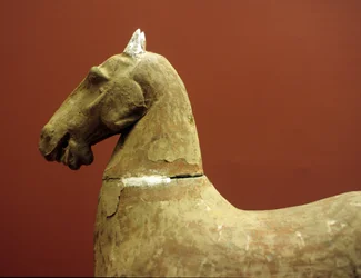 Cavallo, piccolo esercito di terracotta, dinastia Han occidentale, 206 a.C.-8 d.C.