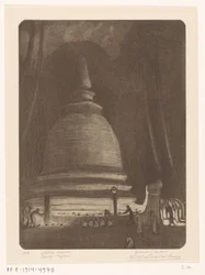 Stupa a Kandy in Sri Lanka di notte