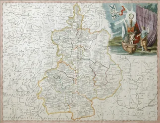 Mappa del Governatorato di Voronež, 1792