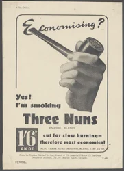 Tabacco da pipa Tre Monache, c. 1930s