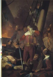 Cristiano IV sulla "Trefoldigheden" nella battaglia di Koldberger Heide 1644