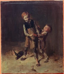 W. Busch, Due ragazzi calzolai che litigano..
