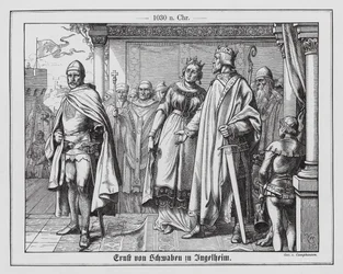 Ernesto II, duca di Svevia, davanti all