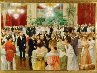 Ballo nel municipio di Vienna (olio su tela)