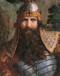 Gunther, re di Borgogna, ca. 1882-83 (murale)