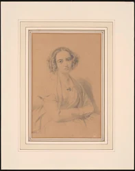 Ritratto della compositrice Fanny Hensel nata Mendelssohn 1805-1847, 1847