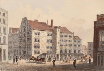 Amburgo 1845 kaiserhof vista laterale dell