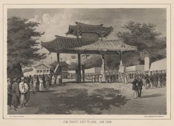 Visita del Com. Perry a Shui, Lew Chew, 1855