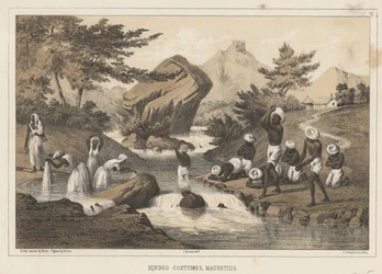 Costumi indù, Mauritius, 1855