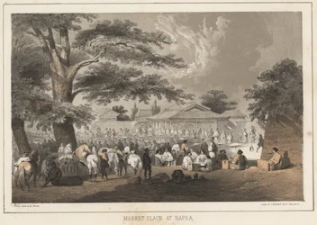Piazza del mercato a Napha, 1855