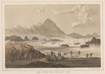 Veduta di Hong Kong da East Point, 1855