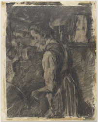 Giovane donna in cucina