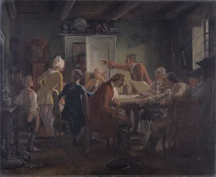 Collegium Politicum. Da "Il calderaio politico" di Ludvig Holberg, Atto I, Scena 2.