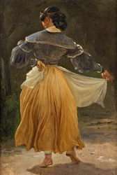 Donna romana danzante, prima del 1838
