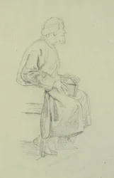 Studi di figura. Vecchio seduto