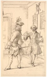 Jepser confronta la schiena di Jacob von Thyboe con il manico del mulinello