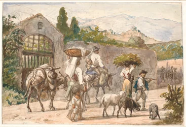 Contadini in viaggio verso Roma