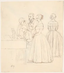 Duetto maschile con accompagnamento di pianoforte; inoltre due dame