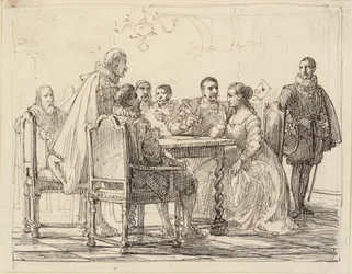 Scena di società, tempo di Cristiano IV