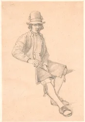 Giovane dalecarliano seduto
