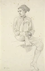 Giovane Pescatore Seduto