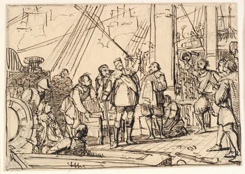 Bozzetto per il dipinto nella cappella di Chr. 4 a Roskilde "Chr. 4 sulla Trinità"