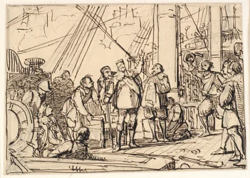 Bozzetto per il dipinto nella cappella di Chr. 4 a Roskilde "Chr. 4 sulla Trinità"