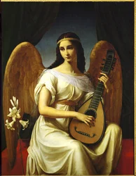 Mignon, eroina del romanzo Wilhelm Meister di Goethe (dipinto su tela)