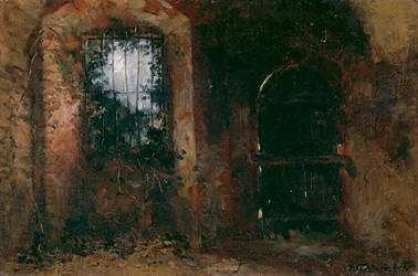 Finestra della cantina nel castello di Heidelberg
